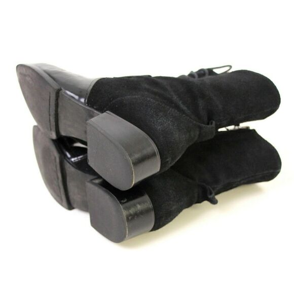 ALEXANDER WANG LACE UP BLACK GENUINE SUEDE LEATHER LOW HEEL ANKLE BOOTS SHOES 36 - Picture 9 of 12